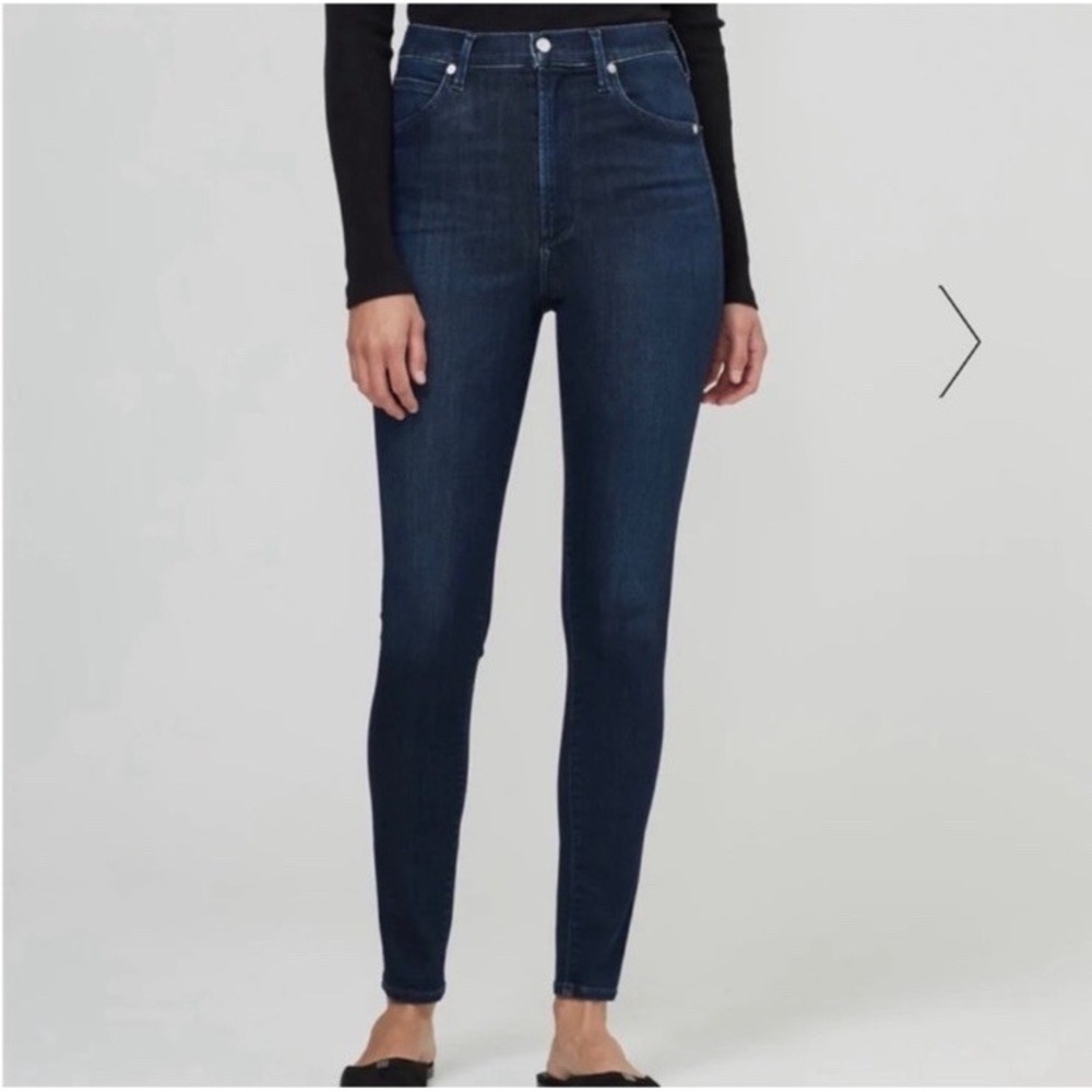 Citizens of Humanity Jeans Women's Size 31 Chrissy High‎ Rise Skinny Dark Wash